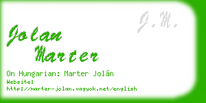 jolan marter business card